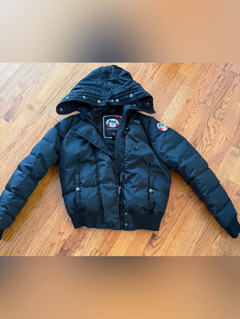 Pajar Canada Women’s Winter Snow Bomber Jacket Coat Small 90% Down 10% Feather